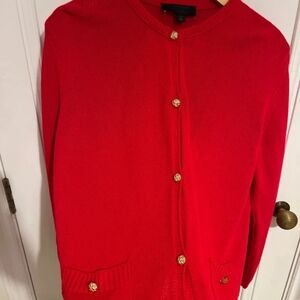 Zara red cardigan